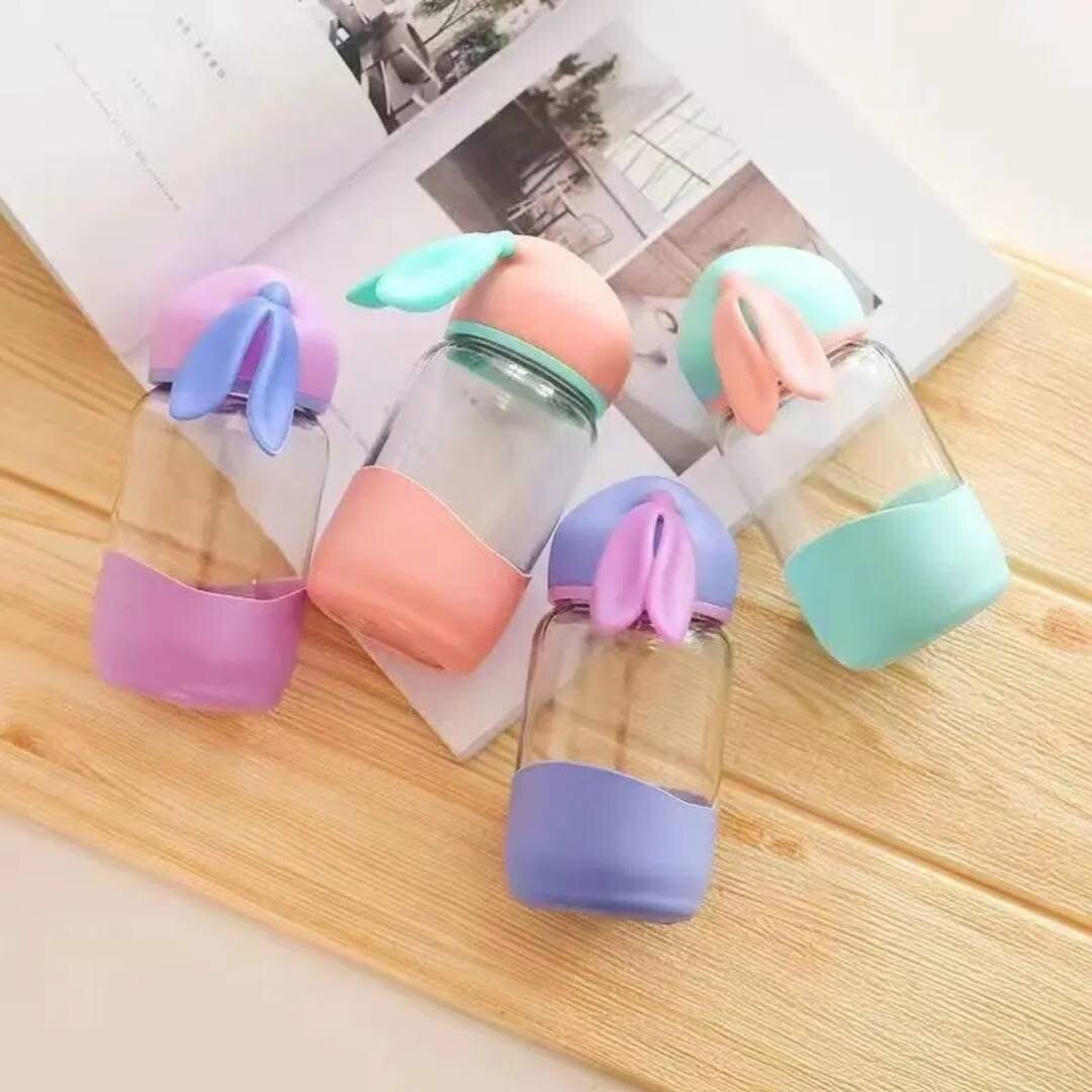 Bouteille d'eau mignonne en verre