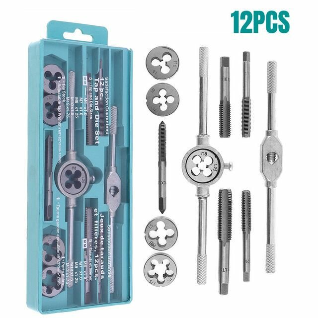 Set de tarauds et filières 12 pièces