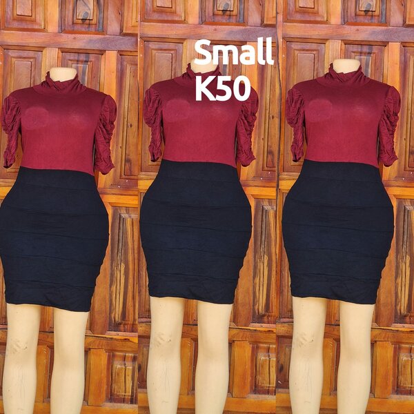 Beautiful and high quality women's dress black+red