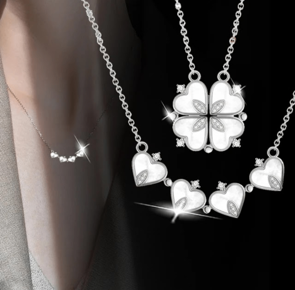 Four leaf clover heart pendant necklaces for sale