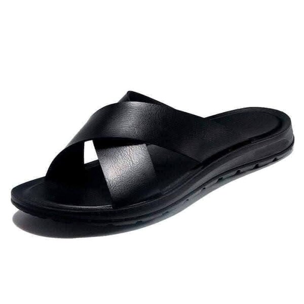 Sandales en cuir croisé