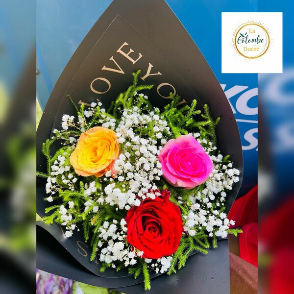 Bouquet '' I Love you '' Multicouleur
