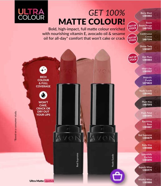 Avon Ultra Matte Lipstick 3.6 grams
