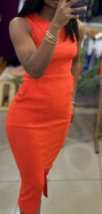 Robe Noodle avec découpe devant orange