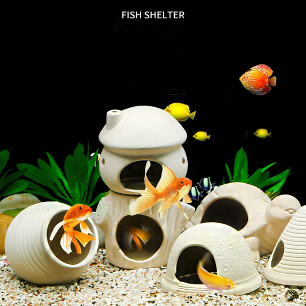 Abri en céramique pour poissons