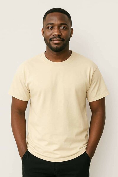 T-shirt uni en coton