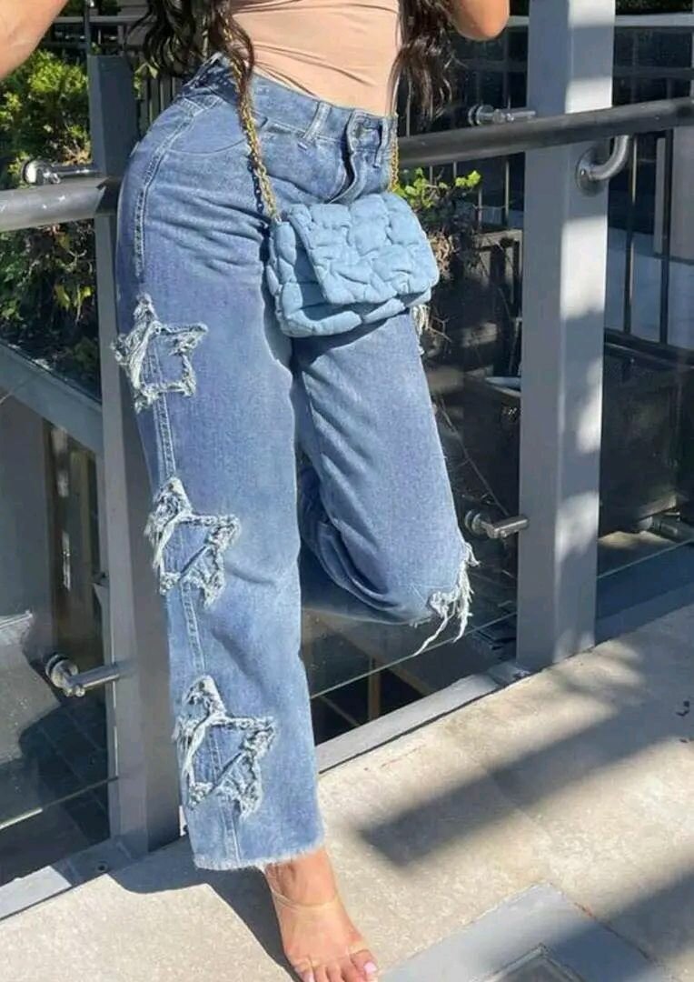 Jeans Femme Étoiles Mode