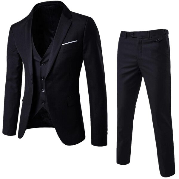 3 piece suits single breasted