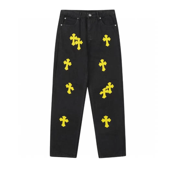 Jeans unisex imprimés tendance
