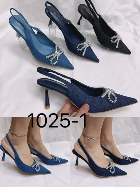 Talons bas en jeans