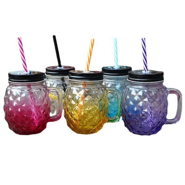 Gobelet en Verre avec paille 3 pièces