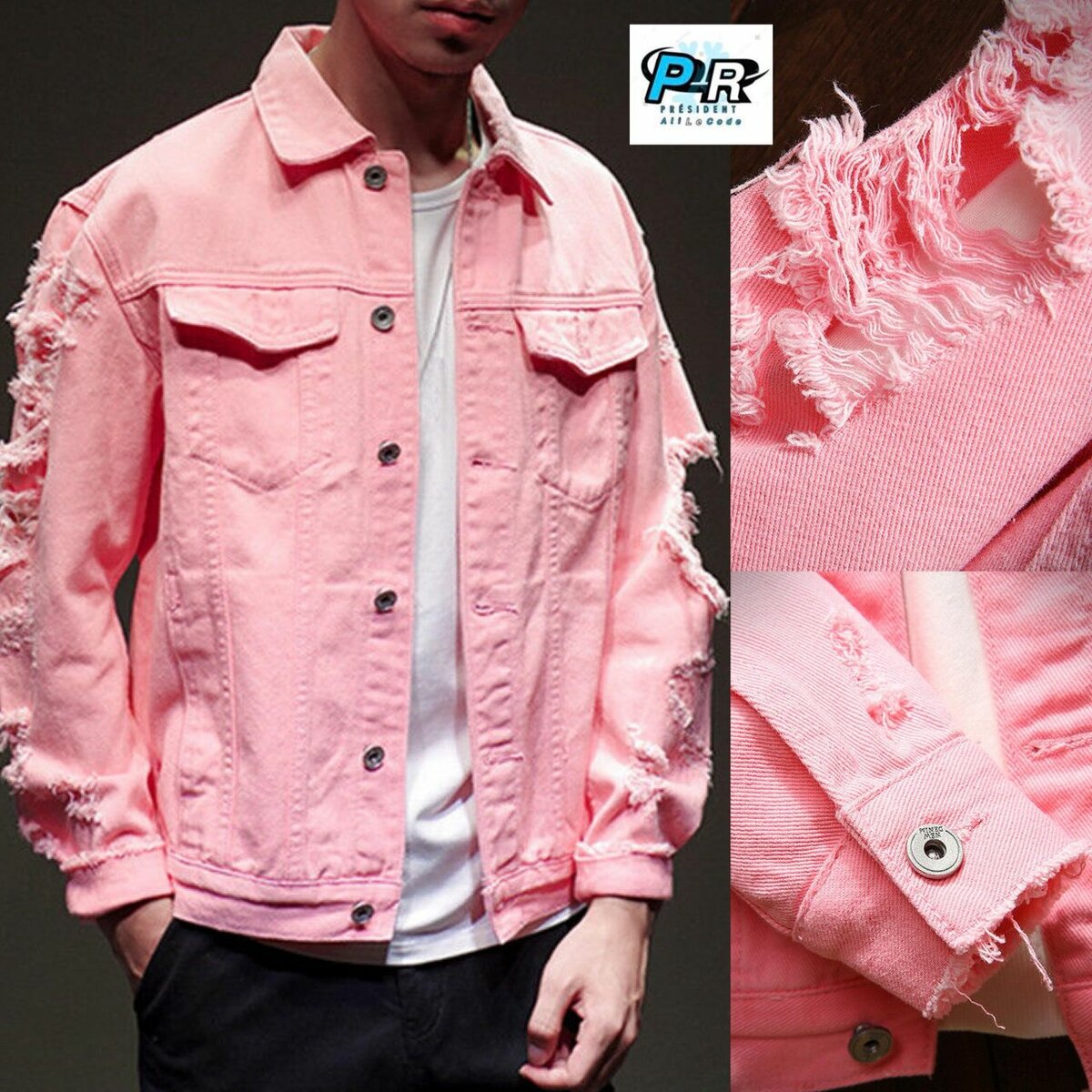 Veste en jean décontractée homme