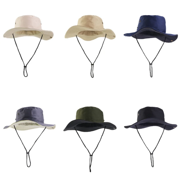 Chapeau pecheur avec ficelle.