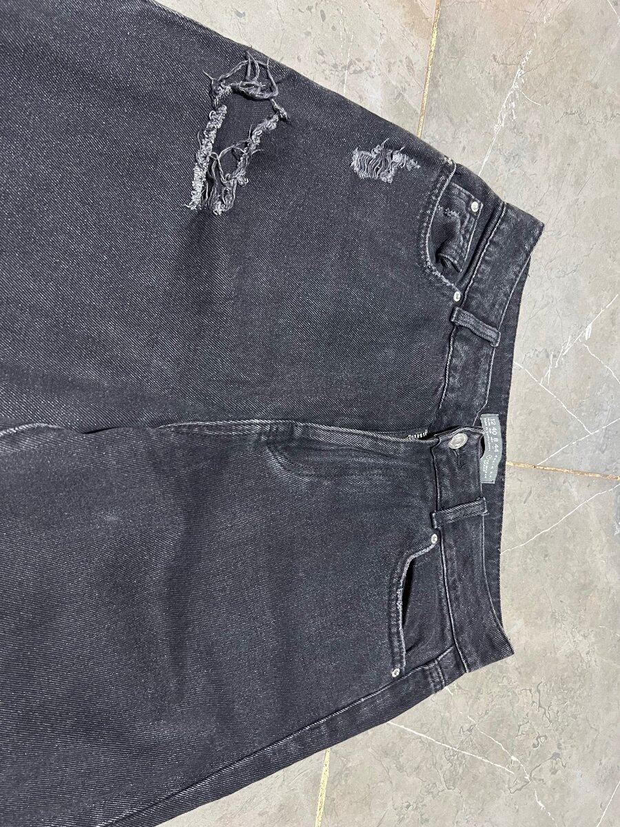 Tattered mom jeans
