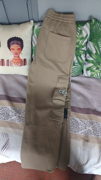 Pantalon cargo beige homme
