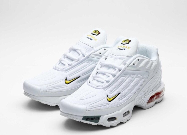 Baskets Air Max Plus blanches homme