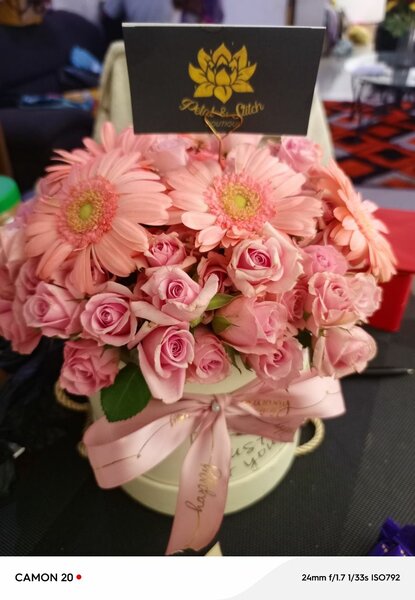 Pink flower box