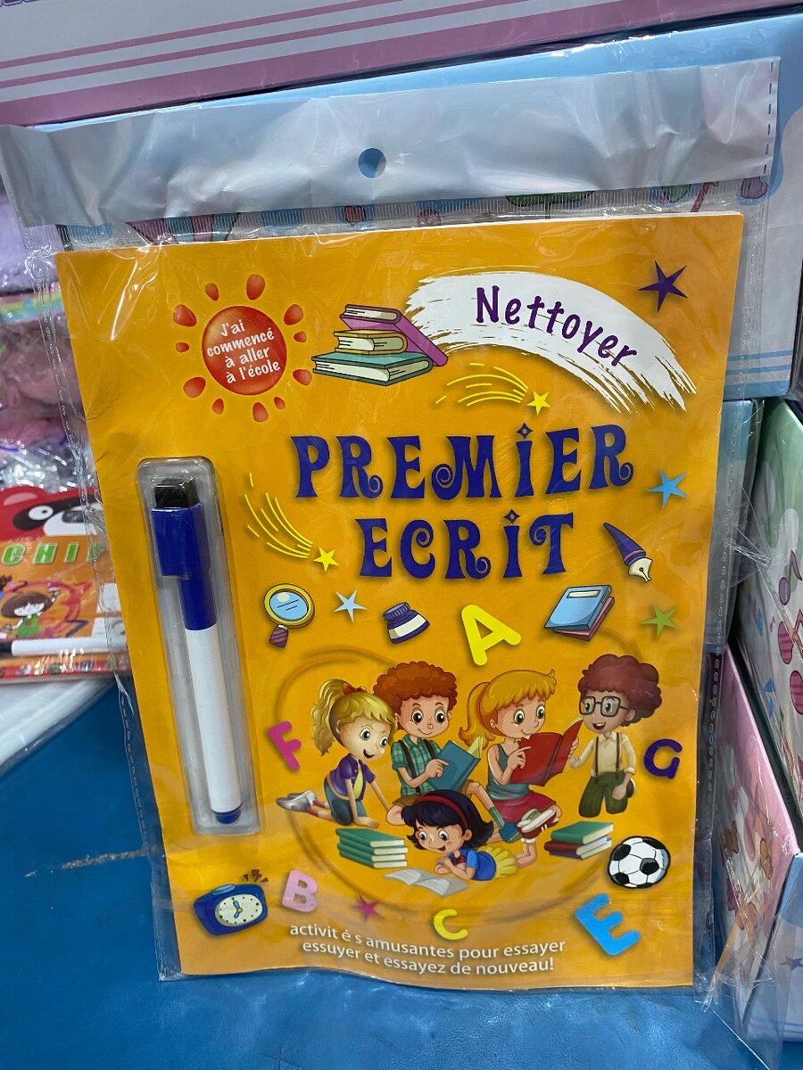 Cahier d'écriture effaçable