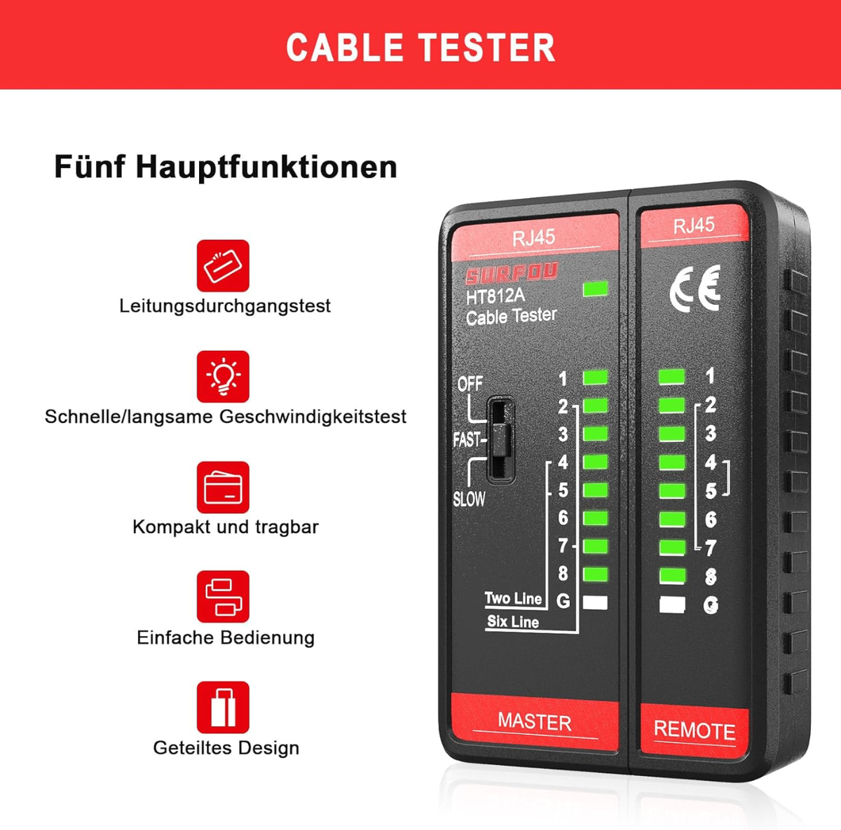 TESTEUR CÂBLE RÉSEAU RJ45