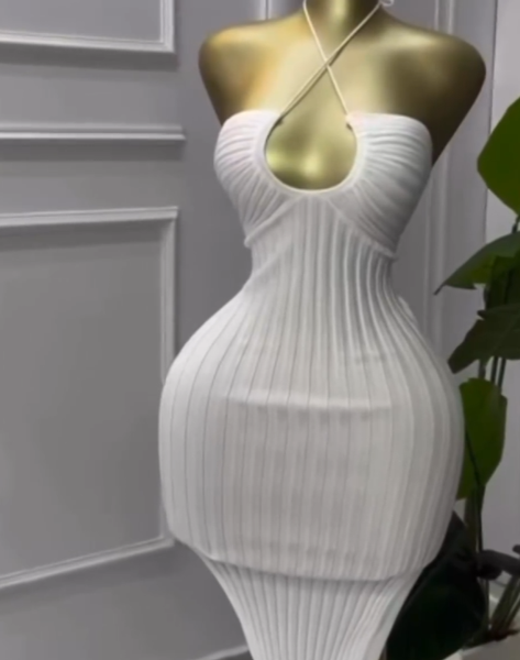 Knitted Dress white