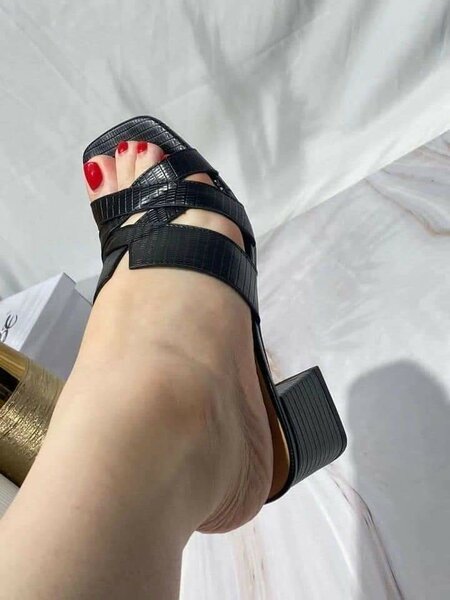 Chaussure en croco noir