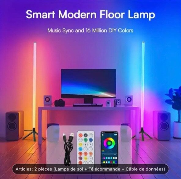 Lampe de Sol LED RGB Intelligente