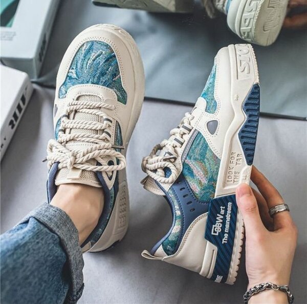 Function lace up sneakers men's shoes