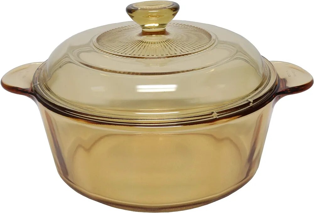 Cocotte en verre avec couvercle