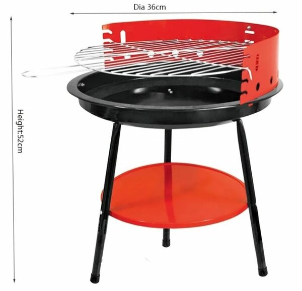 Barbecue charbon portable réglable
