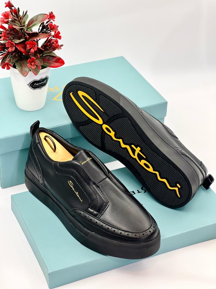 Original Burberry Brown &White and  Santoni All Black*