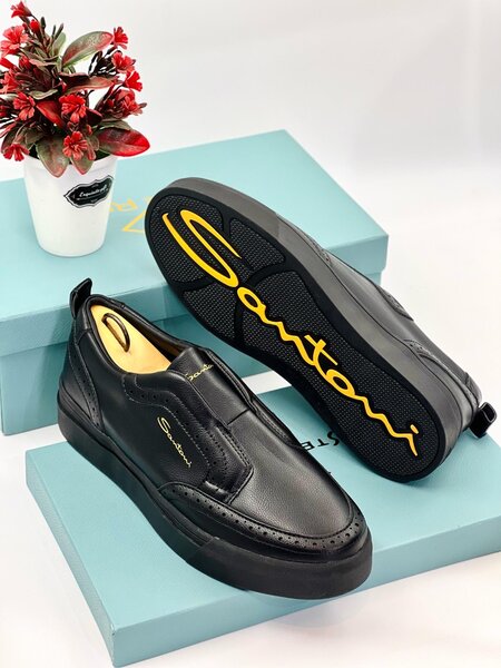 Original Burberry Brown &White and  Santoni All Black*