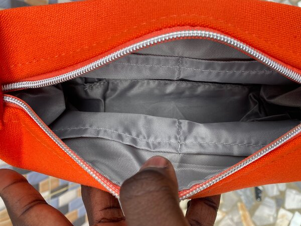 Trousse cosmétique orange