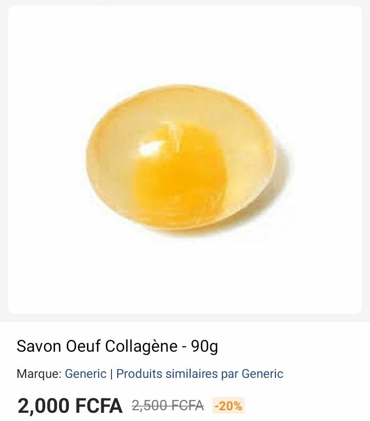 Savon oeuf collagène