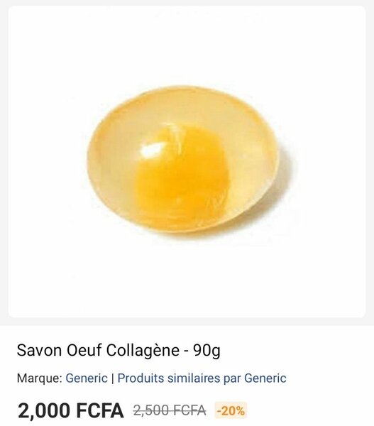 Savon oeuf collagène