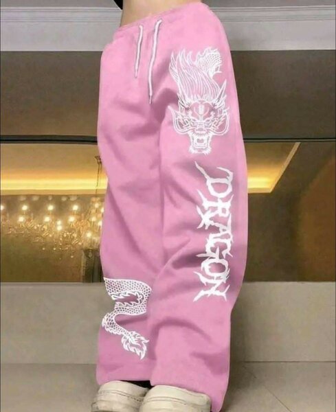 Pantalons sportifs rose Dragon