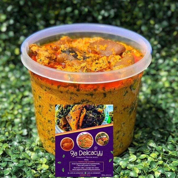 Egusi soup and eba