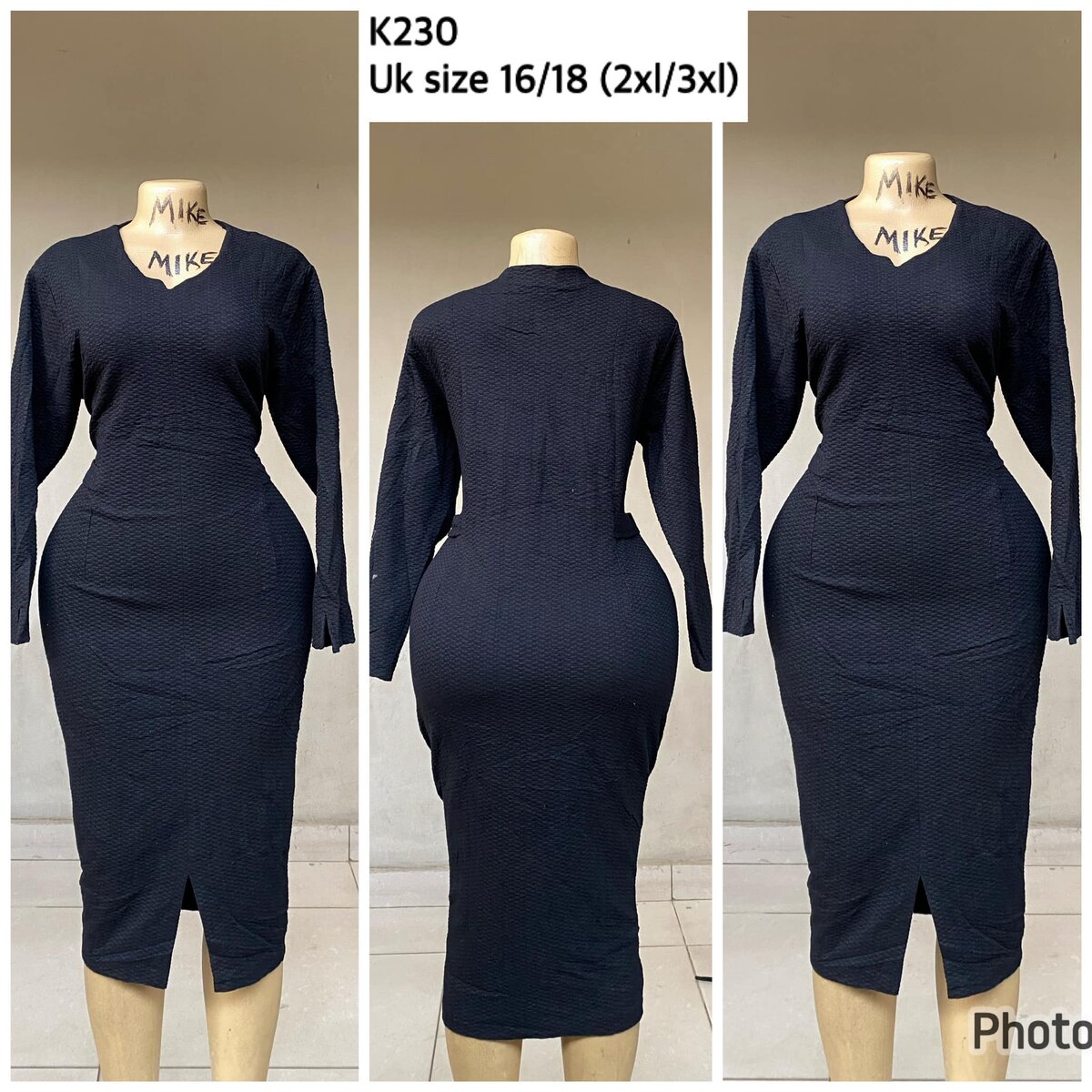 black tight dress