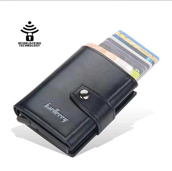 Porte-cartes RFID en cuir