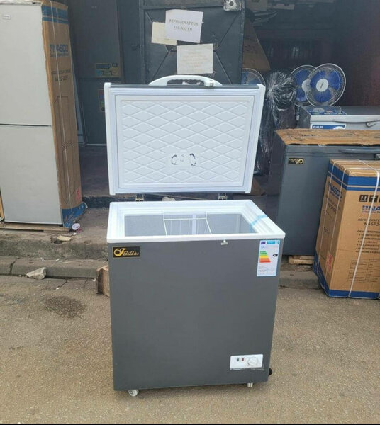 Congélateur coffre 200L gris