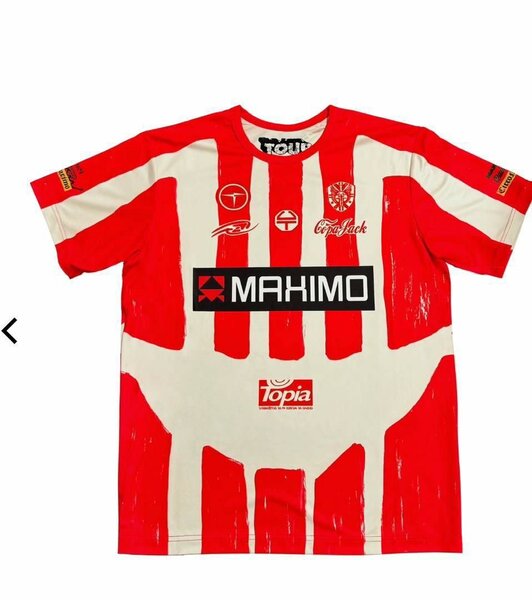 Maillot de foot rouge et blanc