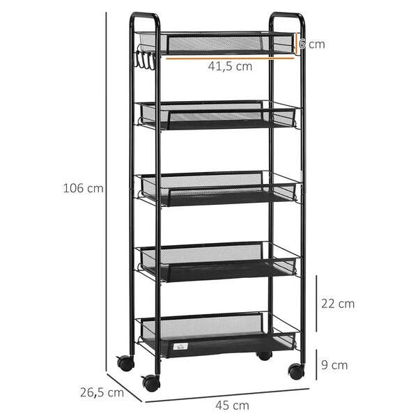 Étagère de rangement 5 Niveaux