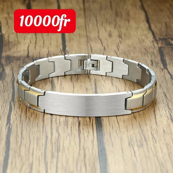 Bracelet gravé en acier inoxydable