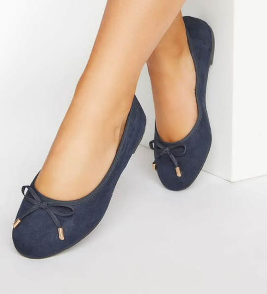 Navy ballerinas