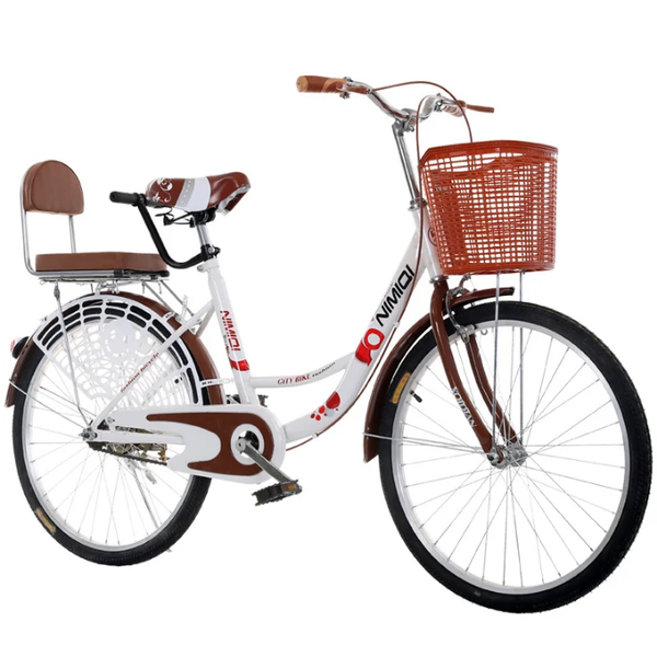 Vélo de ville vintage avec panier
