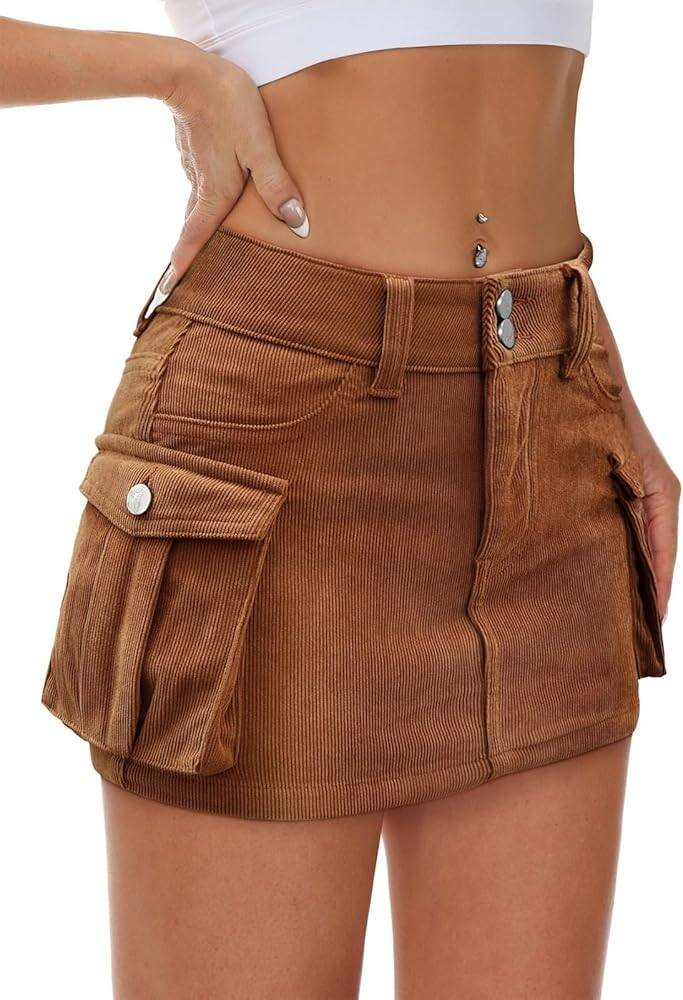 Denim short skirt