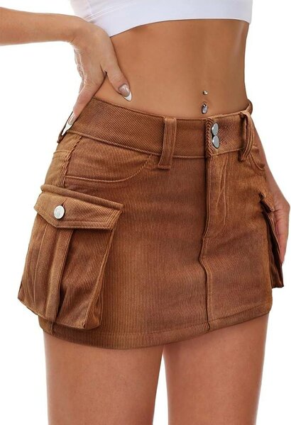 Denim short skirt
