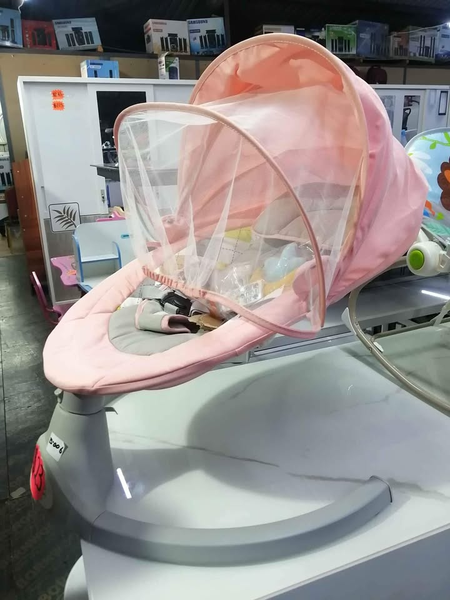 pink crib