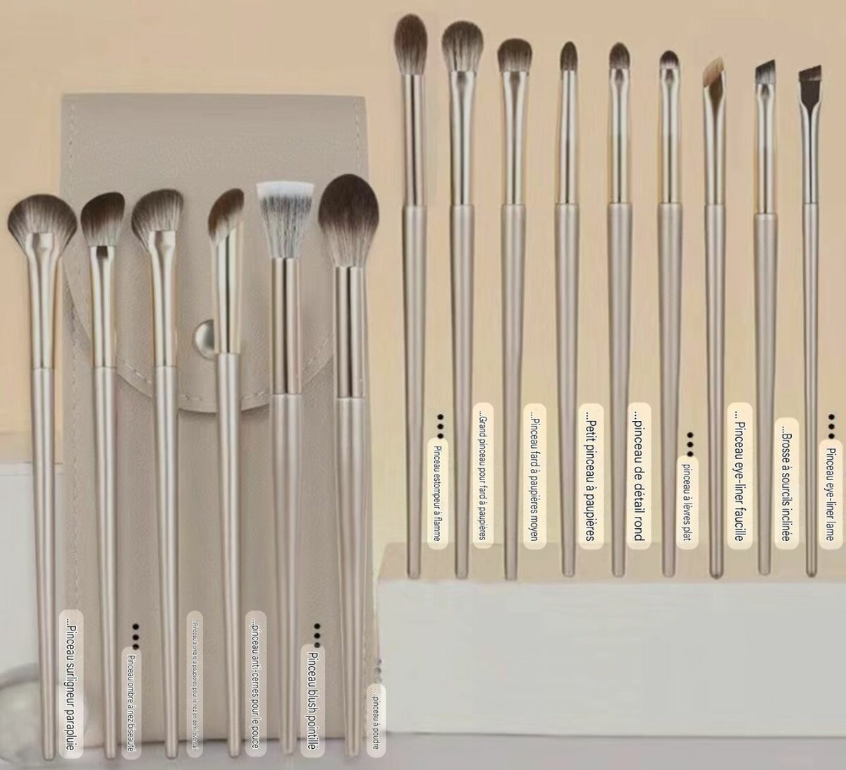 15 pinceaux de maquillage