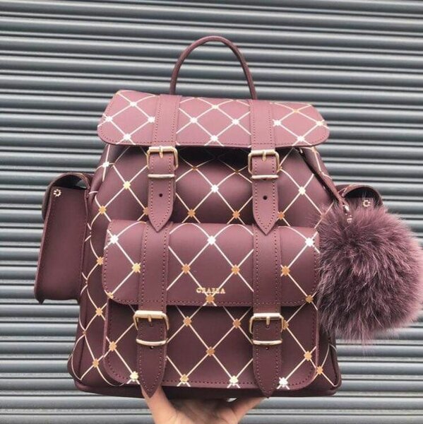 Sac à dos en cuir coloré