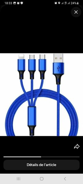 Câble USB multi-connecteurs